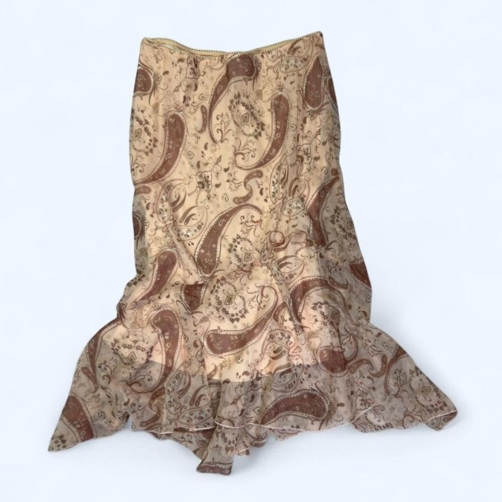 Studio Y Y2K Studio Y paisley bias-cut midi skirt